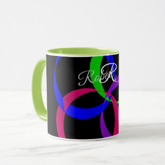 Multi Color Interchange Geometric Coffee Mug