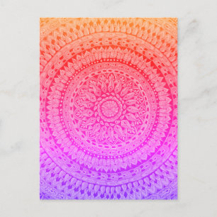 Multi Color Mandala Original Art  Postcard