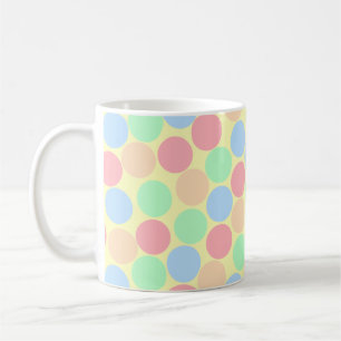 Multi-Color Pastel Dots Pattern Coffee Mug