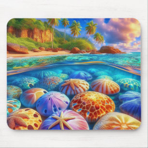 Multi color reef mouse pad