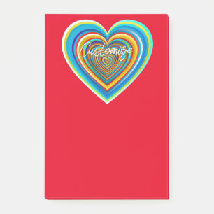 Multi-color Valentine Heart Thunder_Cove Post-it Notes