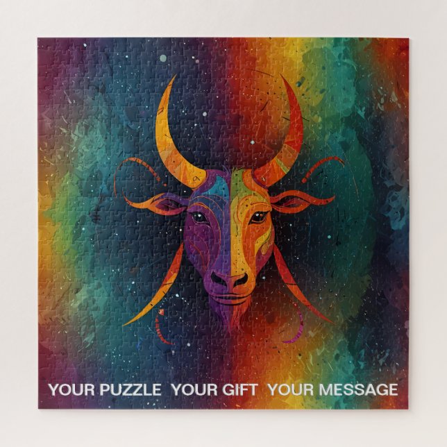 Multi Colored Abstract Celestial Zodiac  Jigsaw Puzzle (Vertical)