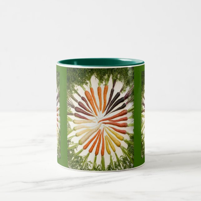 Multi-Colored Carrots Two-Tone Coffee Mug (Center)