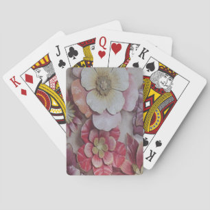 MULTI-COLORED FLOWERS PLAYING CARDS