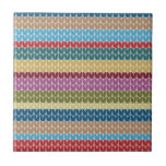 Multi-Colored Knitted Style Striped Tile<br><div class="desc">tile</div>