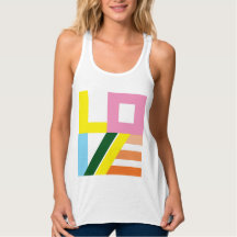Multi-colored "LOVE" tank