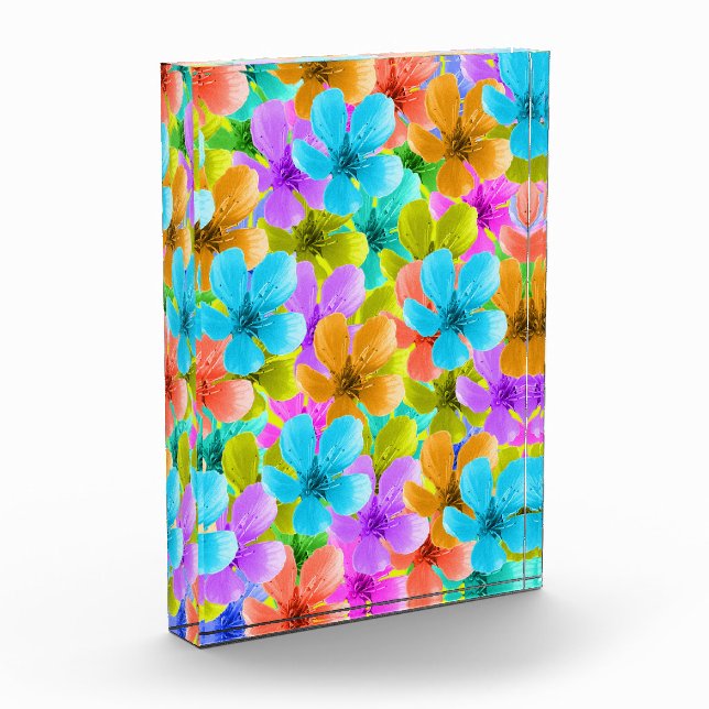 Multi Colored Spring Blossoms,  Photo Block (Left)
