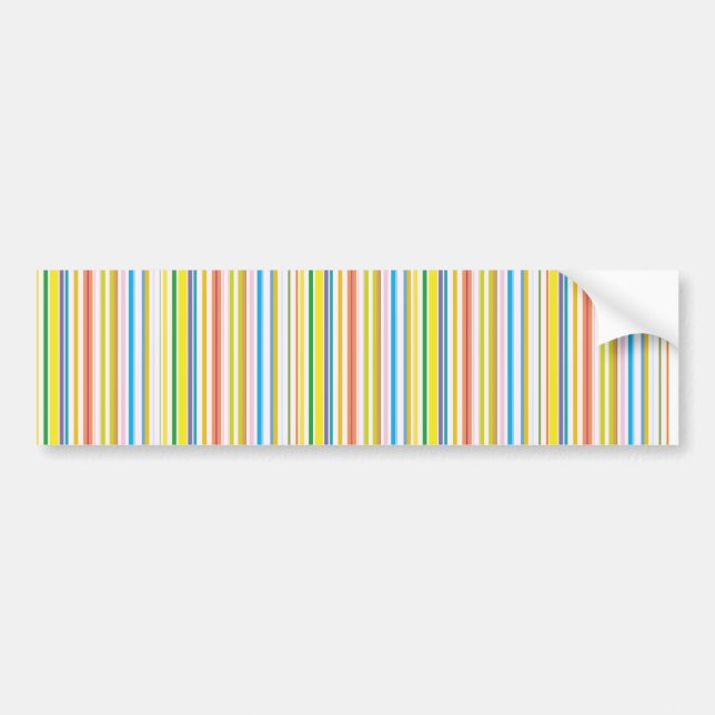 Multi Colored Stripes Bumper Sticker (Front)