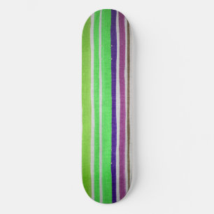Multi-colored Stripes Skateboard Deck