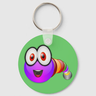 Multi colored Worm Keychain