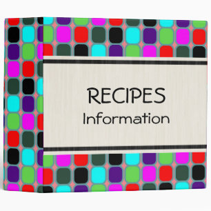 Multi-colors Squares Modern Geometric Pattern Binder
