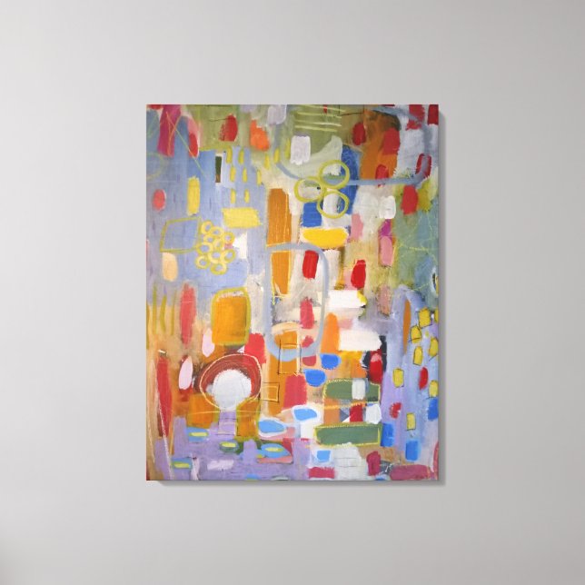 Multi-Colour Abstract Art Canvas Print (Front)