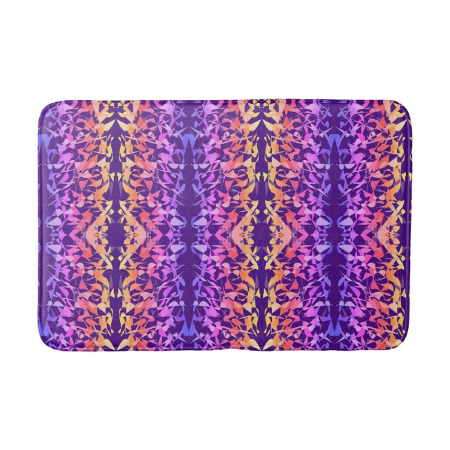 Multi Colour Abstract Bath Mat (Front)