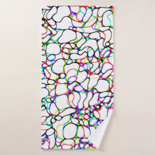 Multi-Colour Abstract Pattern Bath Towel