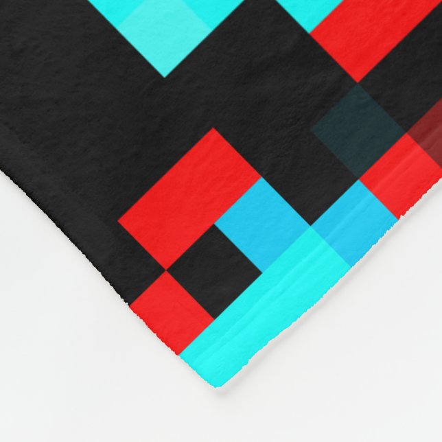 Multi-Colour Abstract Pattern Fleece Blanket (Corner)
