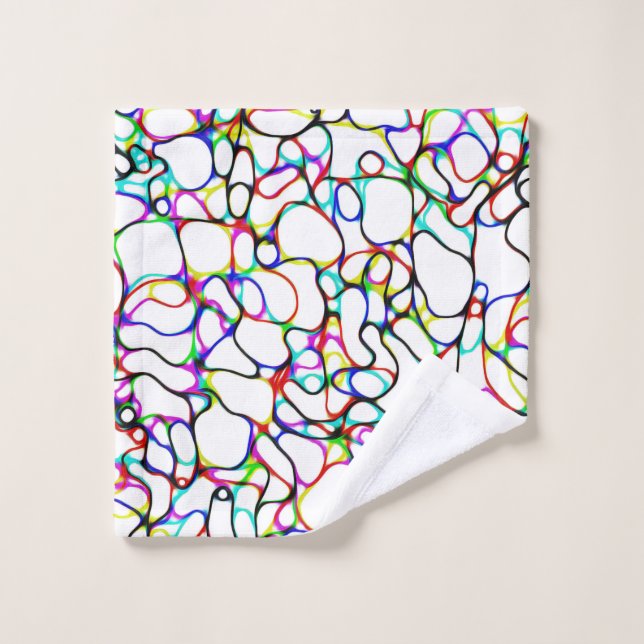 Multi-Colour Abstract Pattern Wash Cloth (Wash Cloth)