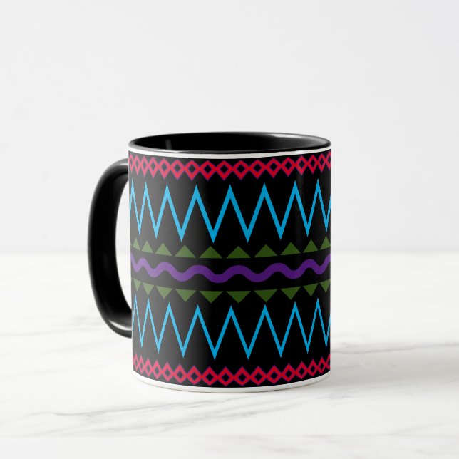 Multi Colour Artsy Pattern Design  Mug (Front Left)