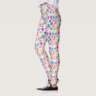 multi colour Beautiful elegant flower pattern  Leggings