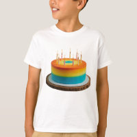 Multi-Colour Birthday Cake Design Kids' Basic