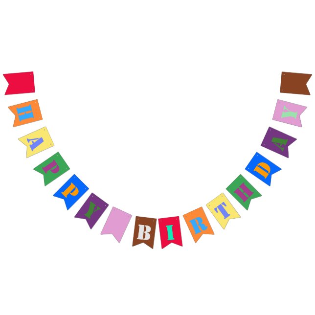Multi-colour Birthday Party Bunting Flags (All)