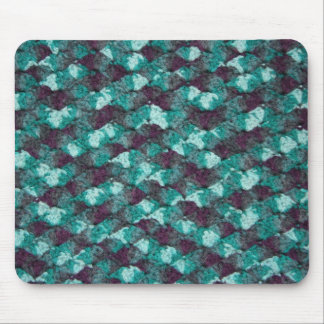 Multi-colour blue crochet mouse pad