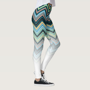 Multi Colour Chevron Pattern Leggings