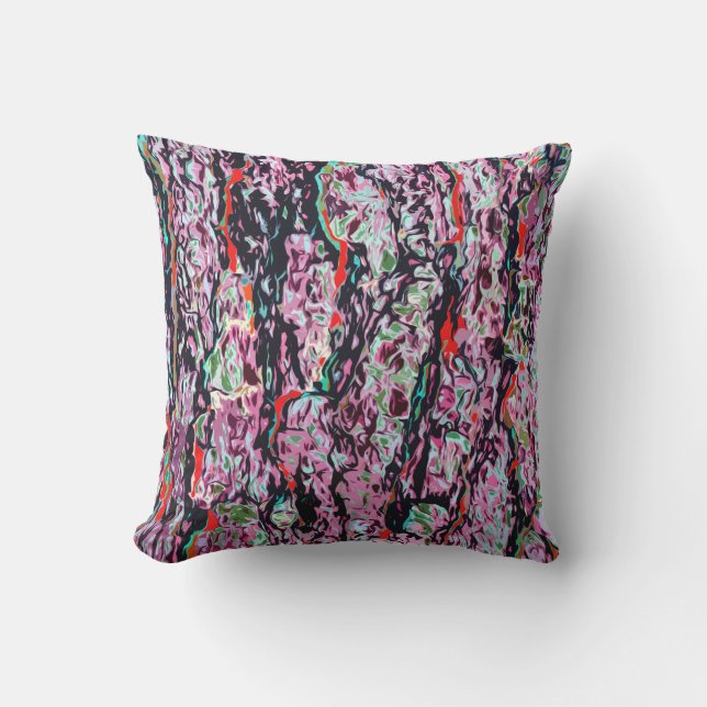 Multi-Colour Chic Abstract Pattern Throw Pillow (Front)