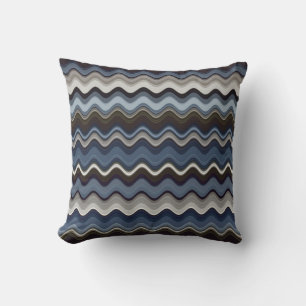 Multi Colour Colour Wavy Pattern Throw Pillow