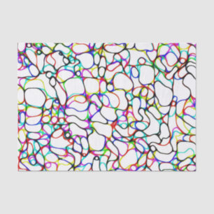 Multi-Colour Curvy Abstract Pattern Tissue Paper