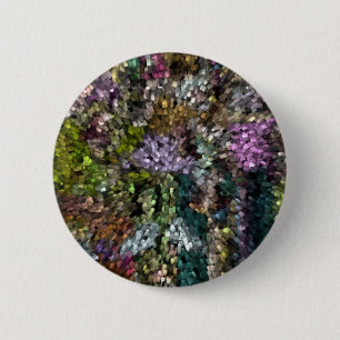 Multi-Colour Digital Abstract 2 Inch Round Button