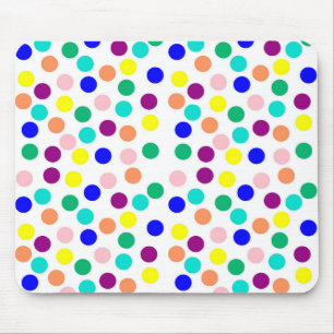 Multi colour dots mouse pad