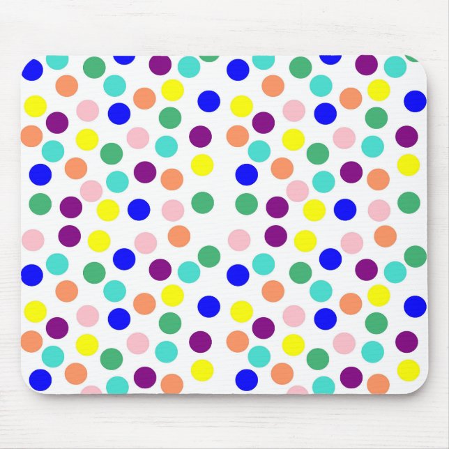 Multi colour dots mouse pad (Front)