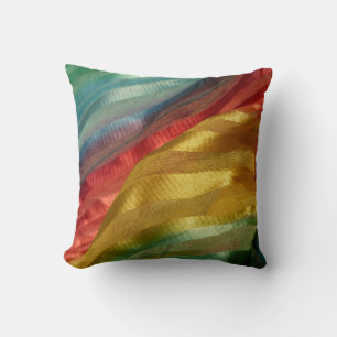 Multi Colour Fabric Rainbow Throw Pillow