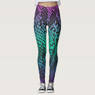 Multi-Colour Fade Snakeskin Leggings