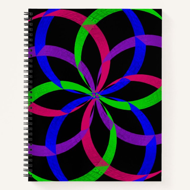 Multi Colour Figure 8 Geometric Notebook (Front)