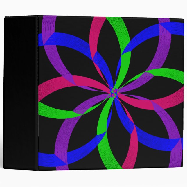 Multi Colour Figure 8 Modern Geometric Binder (Front/Spine)