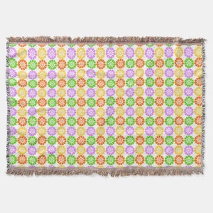 Multi Colour Floral Design Throw Blanket
