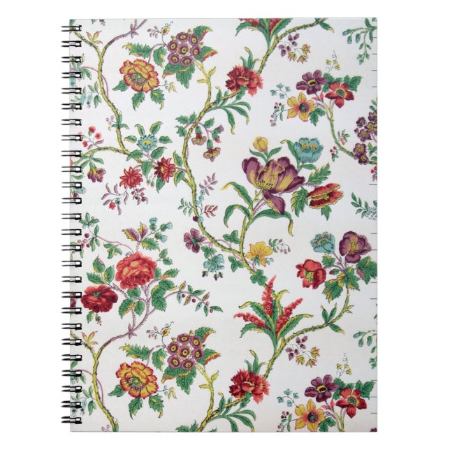 Multi-colour floral wallpaper, c. 1912 notebook (Front)