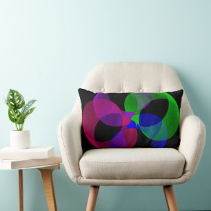 Multi Colour Geometric Fusion Throw Pillow