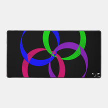 Multi Colour Geometric Interchange Mouse Pad Mat