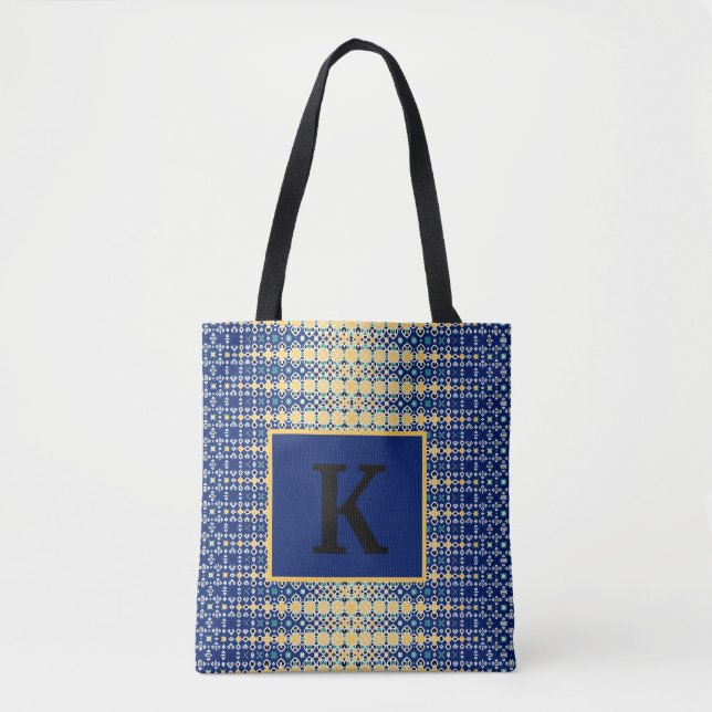 Multi Colour Geometric  Tote Bag (Front)