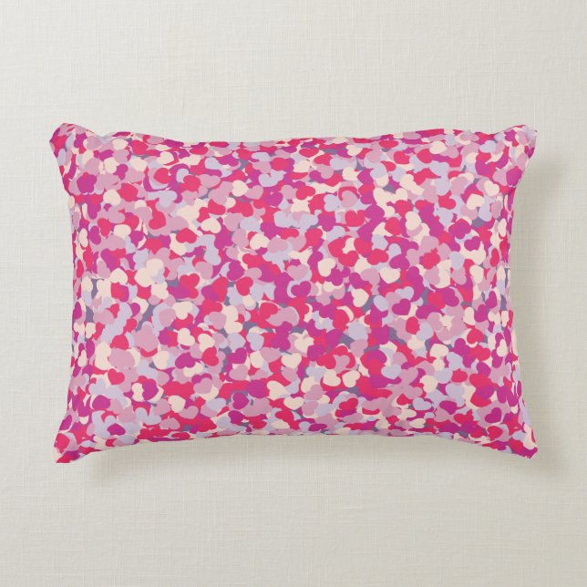 multi Colour Heart Confetti2 Decorative Pillow (Front)