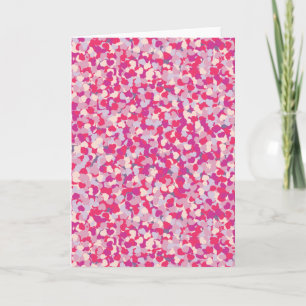 multi Colour Heart Confetti2 Holiday Card