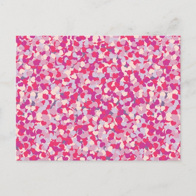 multi Colour Heart Confetti2 Postcard (Front)