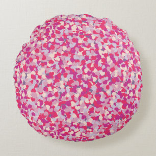 multi Colour Heart Confetti2 Round Pillow