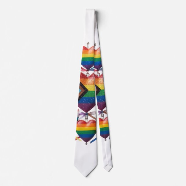 Multi Colour Heart Tie (Front)