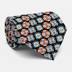 Multi Colour High Rollers Lucky Money Chip Tie