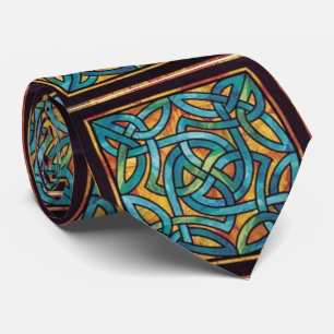 Multi-colour Irish Celtic Design Tie