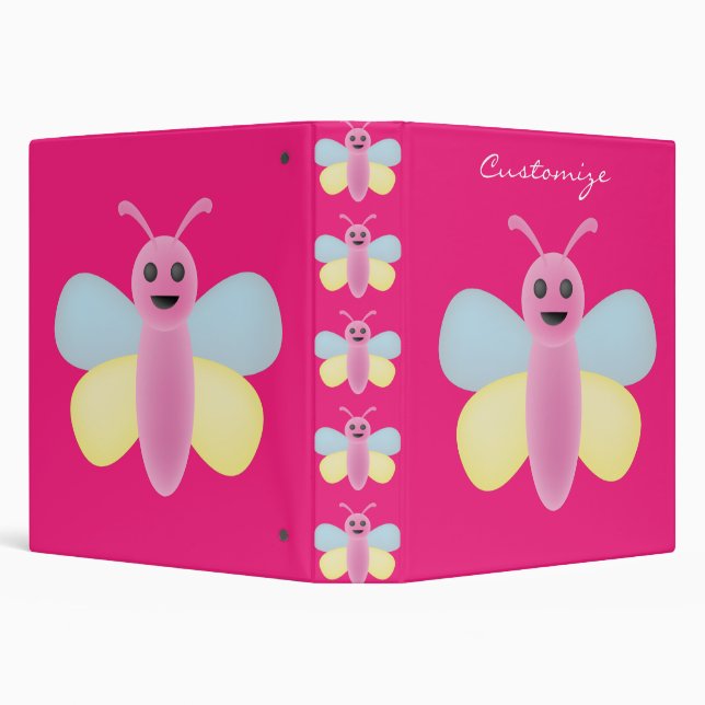 Multi-colour Kawaii Bee Thunder_Cove Binder (Background)