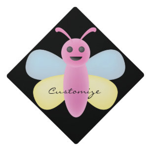 Multi-colour Kawaii Bee Thunder_Cove Graduation Cap Topper